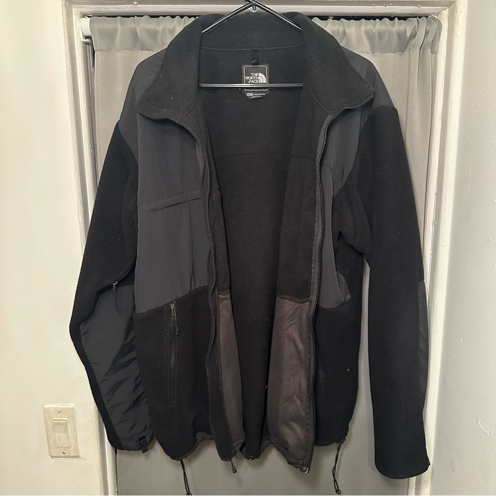 The North Face Black Gray Polartec Amyn Fleece Jacket Full-Length Zipper 2XL